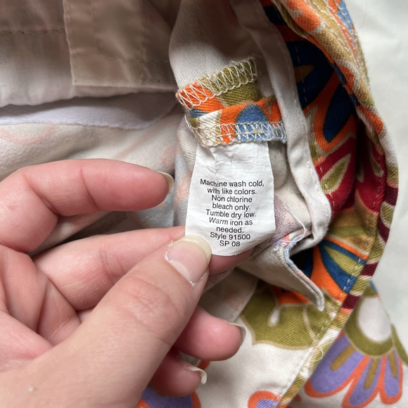 Y2K J.Crew City Fit Stretch Chino Floral Pants Women’s 8 Retro Preppy Trousers - Picture 10 of 12